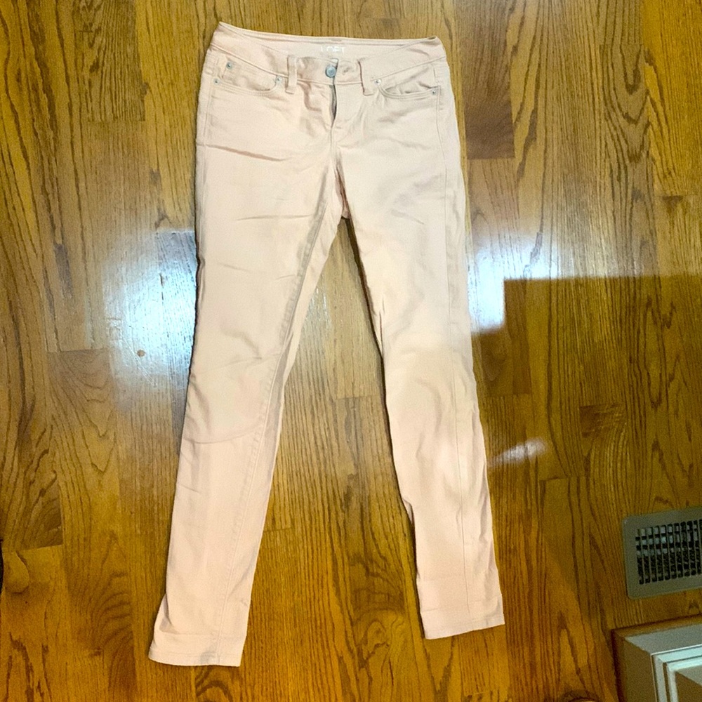 Loft jeans, size 0, light pink color